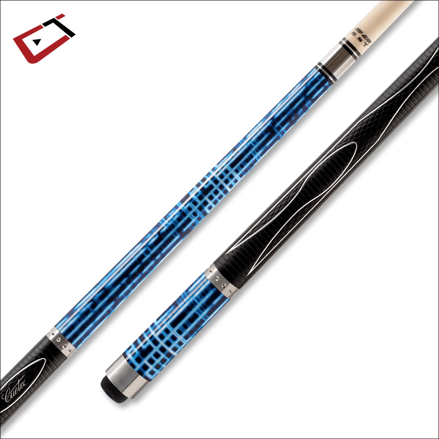 Cuetec Gen-Tek Series 58" Two Piece Cue - 3/8" X 14" Join Pin - Blue CUES 5 Cuetec Gen-Tek Series 58" Two Piece Cue - 3/8" X 14" Join Pin - Blue CUES