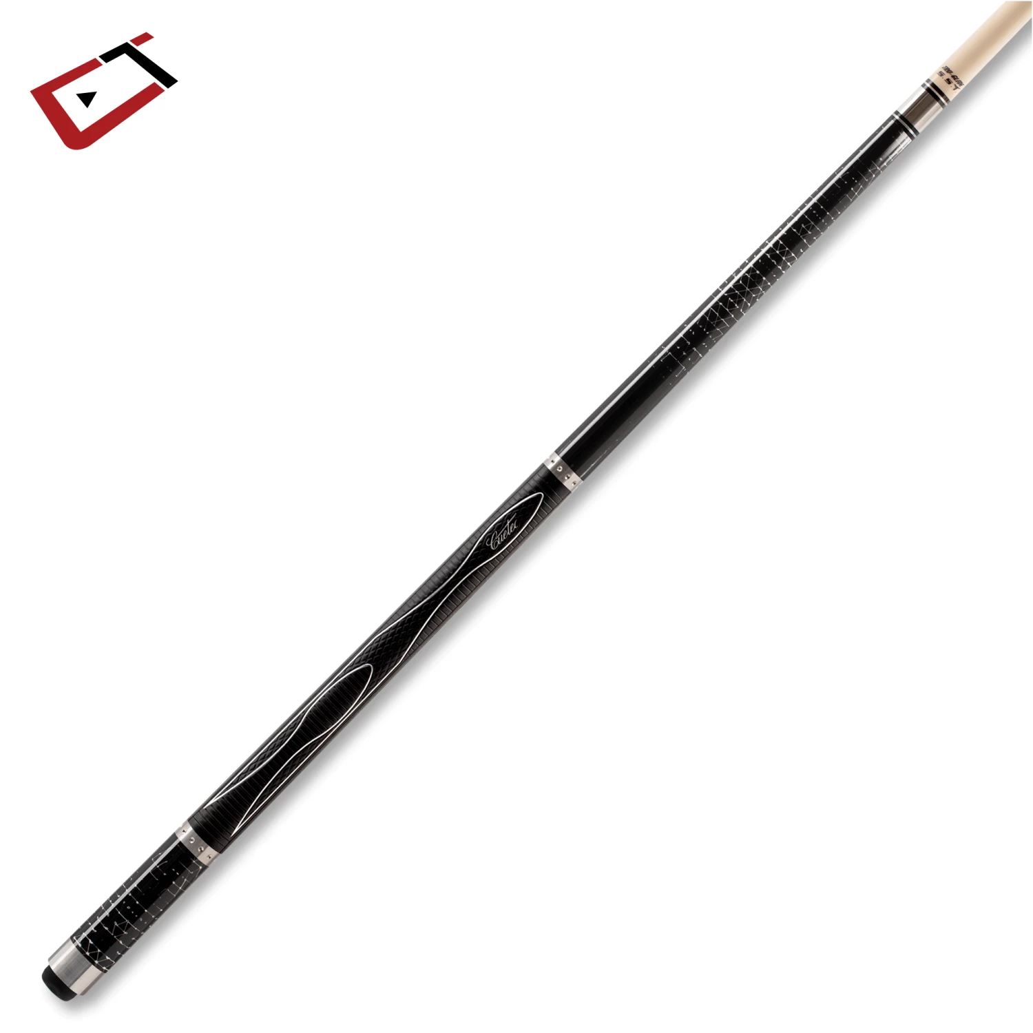 Cuetec Gen-Tek Series 58" Two Piece Cue - 3/8" X 14" Joint Pin - Black And White 5 Cuetec Gen-Tek Series 58" Two Piece Cue - 3/8" X 14" Joint Pin - Black And White