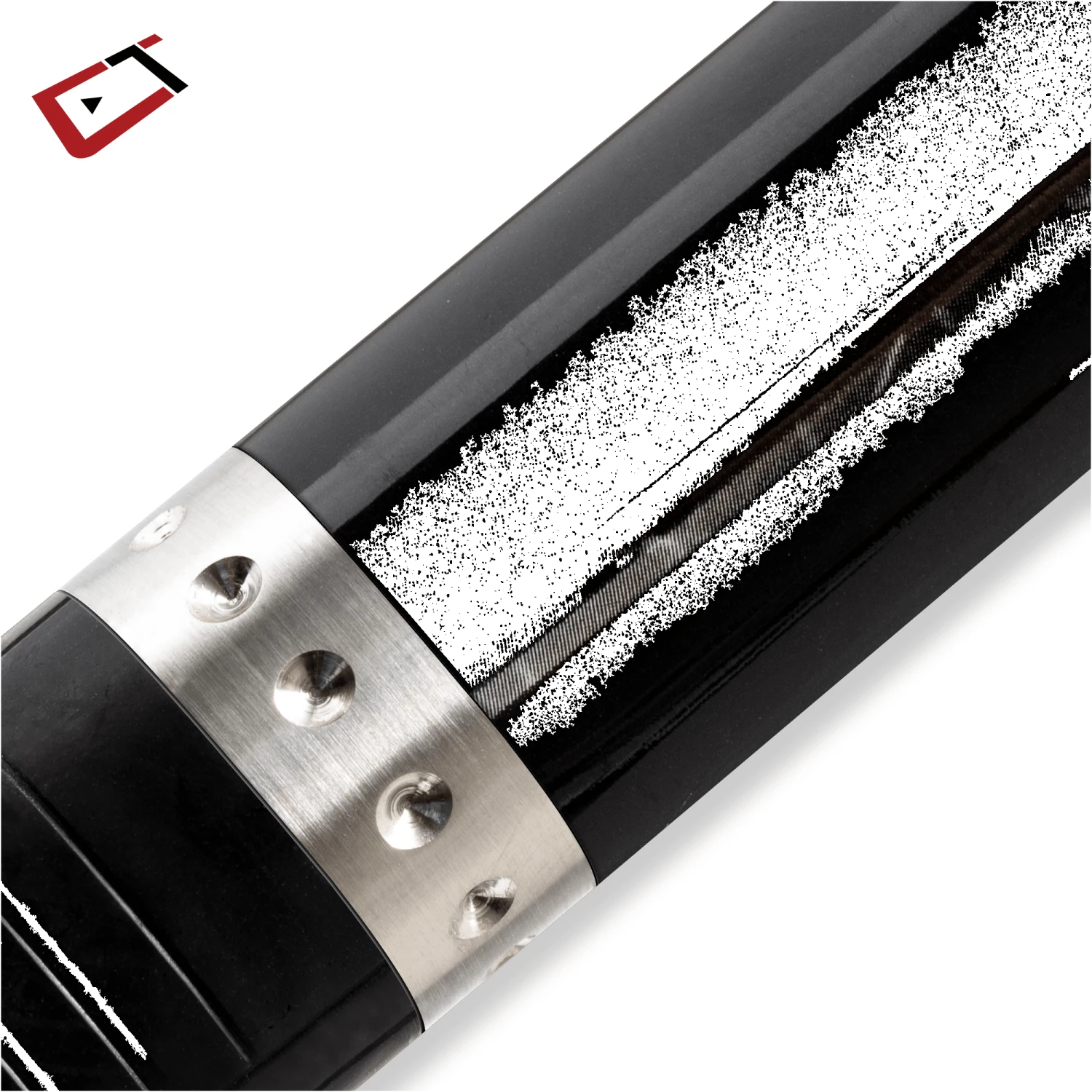 Cuetec Gen-Tek Series 58" Two Piece Cue - 3/8" X 14" Joint Pin - Black And White 6 Cuetec Gen-Tek Series 58" Two Piece Cue - 3/8" X 14" Joint Pin - Black And White