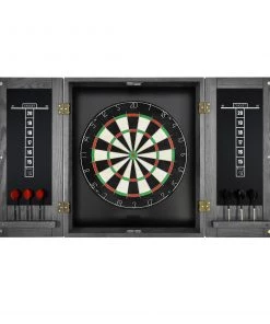 DARTBOARD CABINETS Imperial 18 Inch Bristle Dartboard Cabinet - Silver Mist