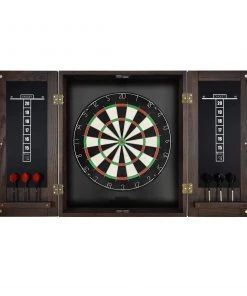 Imperial 18 Inch Bristle Dartboard Cabinet - Weathered Dark Chestnut