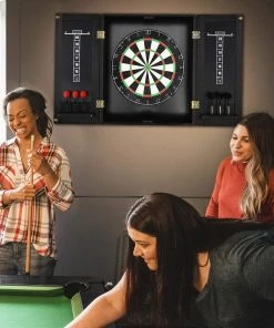 DARTBOARD CABINETS Imperial 18 Inch Bristle Dartboard Cabinet - Black