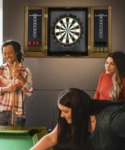 DARTBOARD CABINETS Imperial 18 Inch Bristle Dartboard Cabinet - Cappucino