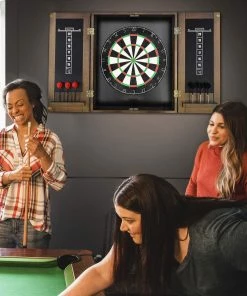 DARTBOARD CABINETS Imperial 18 Inch Bristle Dartboard Cabinet - Whiskey