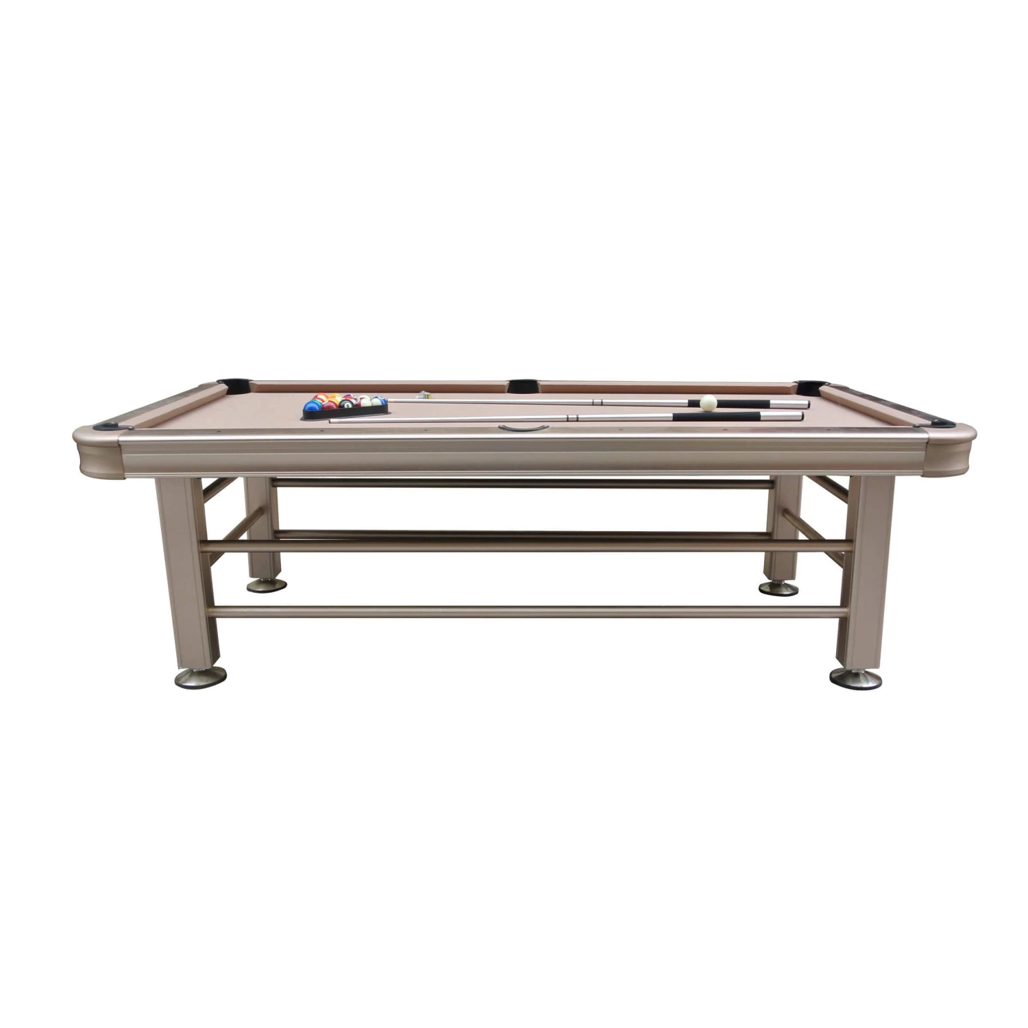 Free Bonuses Included - Imperial 8 Ft Outdoor Non-Slate Champagne Pool Table 11 Free Bonuses Included - Imperial 8 Ft Outdoor Non-Slate Champagne Pool Table