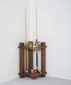 Viking Industries CUE RACKS Viking Log Barnwood Corner Cue Rack