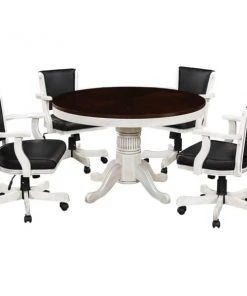 RAM Game Room 48" Game Poker Table - Antique White POKER TABLES 12 RAM Game Room 48