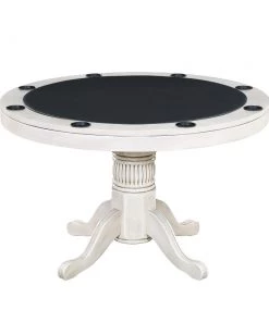 RAM Game Room 48" Game Poker Table - Antique White POKER TABLES