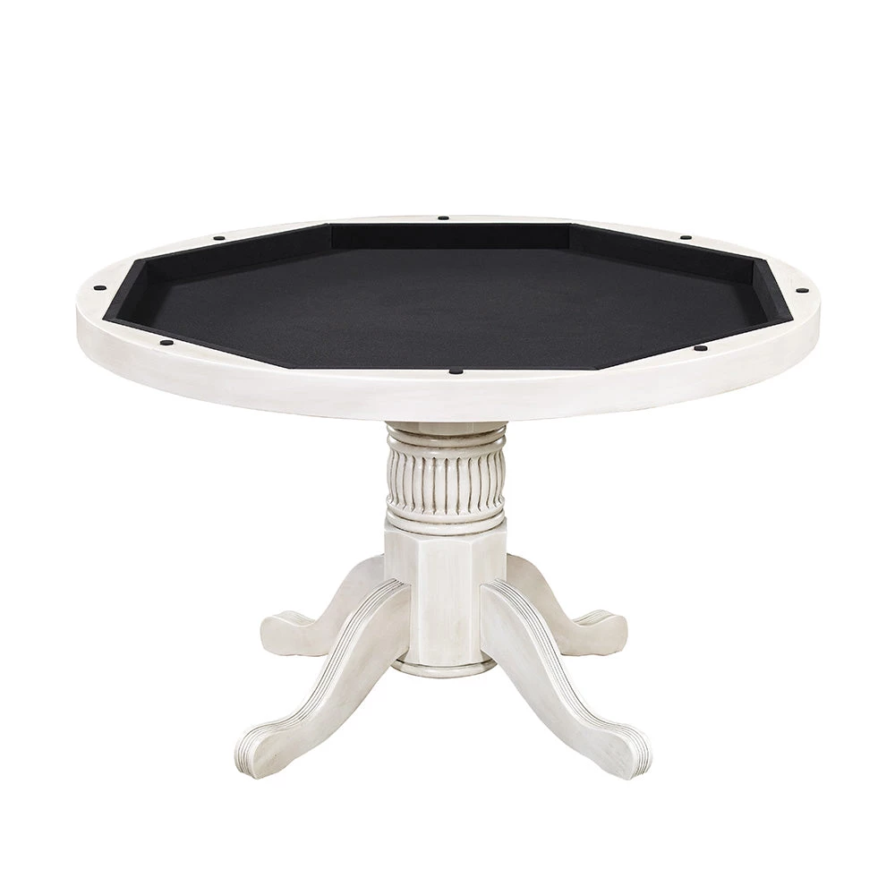 RAM Game Room 48" Game Poker Table - Antique White POKER TABLES 5 RAM Game Room 48" Game Poker Table - Antique White POKER TABLES