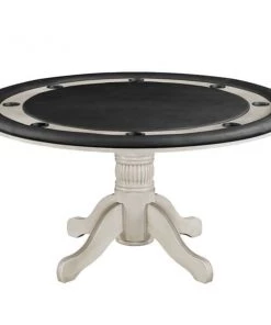 POKER TABLES RAM Game Room 60" 2 In 1 Game Poker Table - Antique White