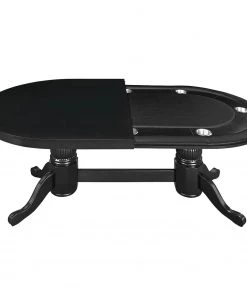 RAM Game Room 84" Texas Hold'em Game Poker Table With Dining Top - Black POKER TABLES