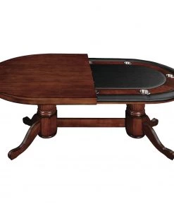 RAM Game Room 84" Texas Hold'em Game Poker Table With Dining Top - Chestnut POKER TABLES