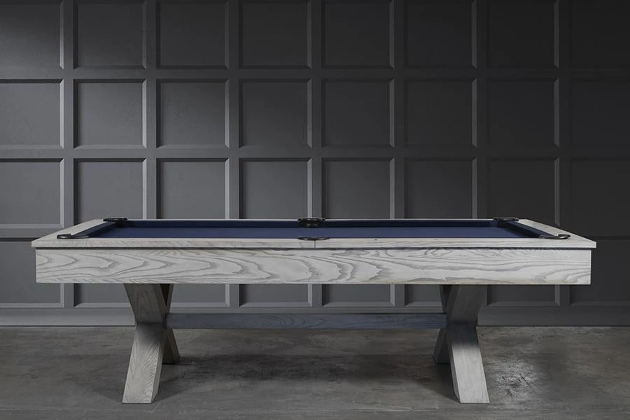 Iron Smyth Crossbones 8’ Slate Pool Table In Whitewash 4 Iron Smyth Crossbones 8’ Slate Pool Table In Whitewash