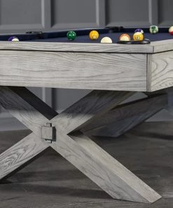Iron Smyth Crossbones 8’ Slate Pool Table In Whitewash 16 Iron Smyth Crossbones 8’ Slate Pool Table In Whitewash