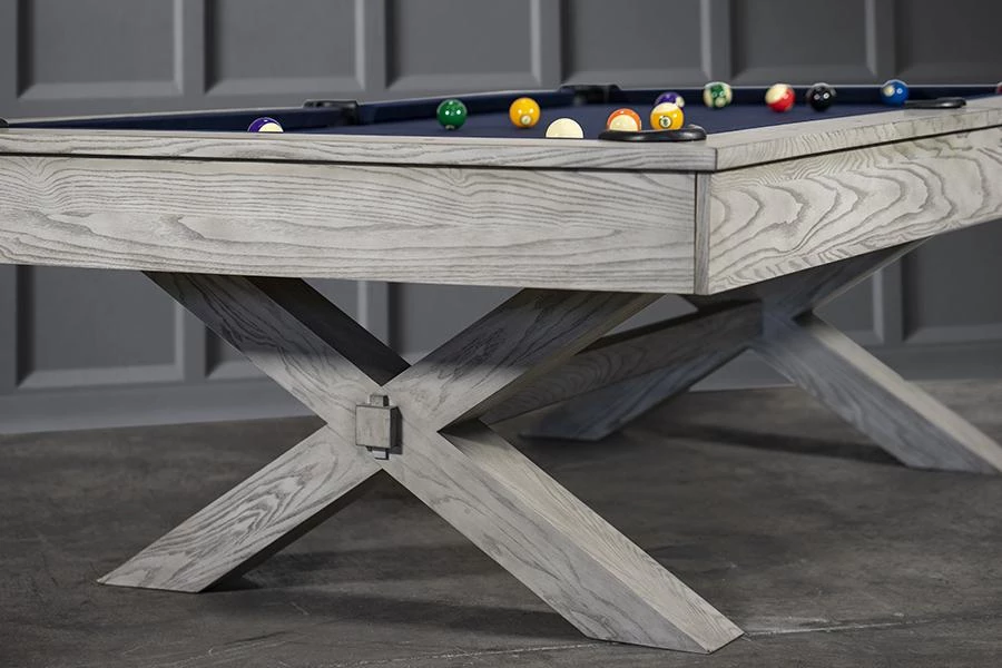 Iron Smyth Crossbones 8’ Slate Pool Table In Whitewash 7 Iron Smyth Crossbones 8’ Slate Pool Table In Whitewash
