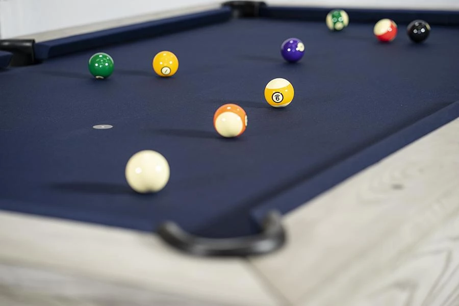 Iron Smyth Crossbones 8’ Slate Pool Table In Whitewash 8 Iron Smyth Crossbones 8’ Slate Pool Table In Whitewash