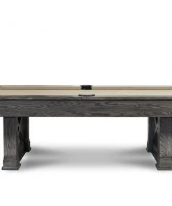 BILLIARDS Iron Smyth Farmhouse 8’ Slate Pool Table In Charcoal