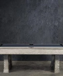 Iron Smyth Farmhouse 8’ Slate Pool Table In White Wash BILLIARDS