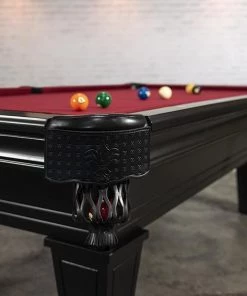 Iron Smyth Hunchback 8’ Slate Pool Table In Black