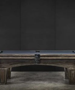 BILLIARDS Iron Smyth Don 8' Slate Pool Table In Brown Wash