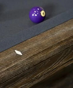 BILLIARDS Iron Smyth Don 8' Slate Pool Table In Brown Wash 18 BILLIARDS Iron Smyth Don 8' Slate Pool Table In Brown Wash