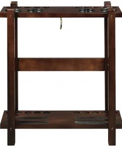 RAM Game Room Straight Wooden Floor Cue Rack BILLIARDS