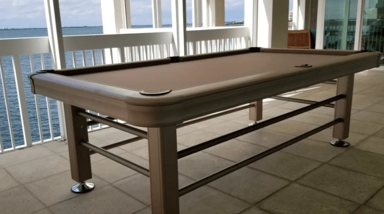 Free Bonuses Included - Imperial 8 Ft Outdoor Non-Slate Champagne Pool Table 7 Free Bonuses Included - Imperial 8 Ft Outdoor Non-Slate Champagne Pool Table