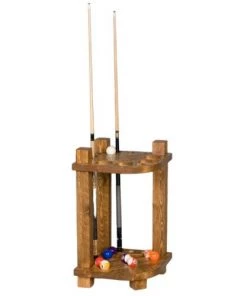 Viking Industries CUE RACKS Viking Log Barnwood Corner Cue Rack