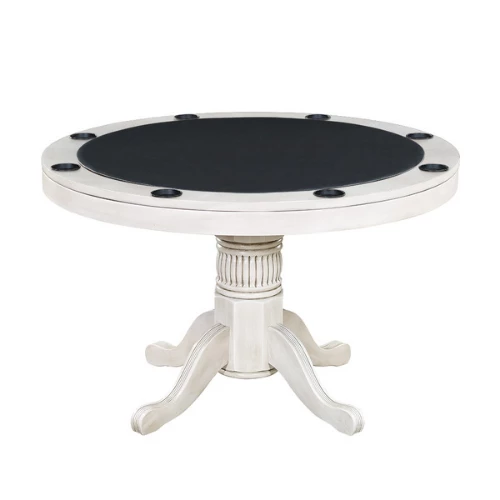 RAM Game Room 48" Game Poker Table - Antique White POKER TABLES 3 RAM Game Room 48" Game Poker Table - Antique White POKER TABLES