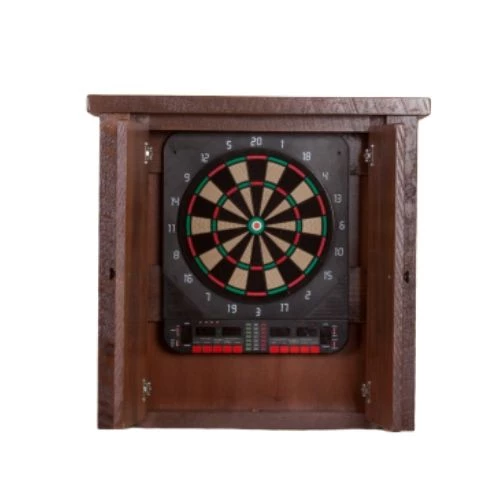Viking Industries Viking Log Barnwood Dartboard Cabinet 3 Viking Industries Viking Log Barnwood Dartboard Cabinet