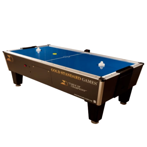 Gold Standard Games Tournament Pro 8 Ft Air Hockey Table- Dark Blue - Free Play - Side Score 2 Gold Standard Games Tournament Pro 8 Ft Air Hockey Table- Dark Blue - Free Play - Side Score