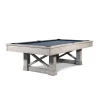 Iron Smyth Farmhouse 8’ Slate Pool Table In White Wash BILLIARDS