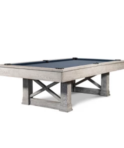Iron Smyth Farmhouse 8’ Slate Pool Table In White Wash BILLIARDS