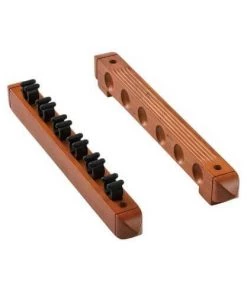 CUE RACKS Fat Cat Oak 6 Cue 2-Piece Wall Cue Rack