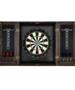 Imperial 18 Inch Bristle Dartboard Cabinet - Weathered Dark Chestnut