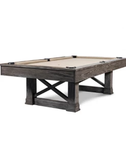 BILLIARDS Iron Smyth Farmhouse 8’ Slate Pool Table In Charcoal