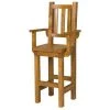 Viking Industries CHAIRS Barnwood Pub Chair With Arm Rests Saddle Seat 2 Viking Industries CHAIRS Barnwood Pub Chair With Arm Rests Saddle Seat